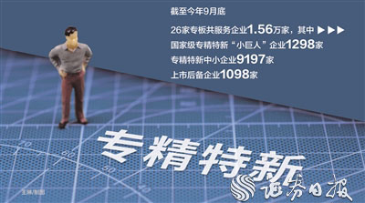 全国股票配资平台官网 “专精特新”专板三年汇聚1.56万家企业